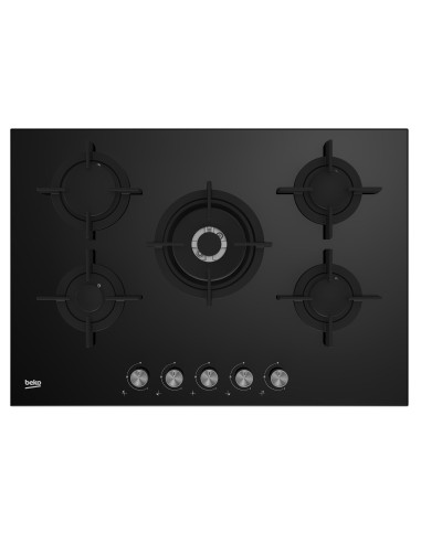 Beko - Hisw 75222 S Piano Cottura Incorporato Gas 5 Fornelli Nero
