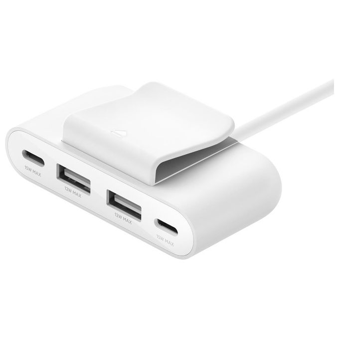 Belkin - 4-port Usb Power Extender 2m - Bianco-bianco