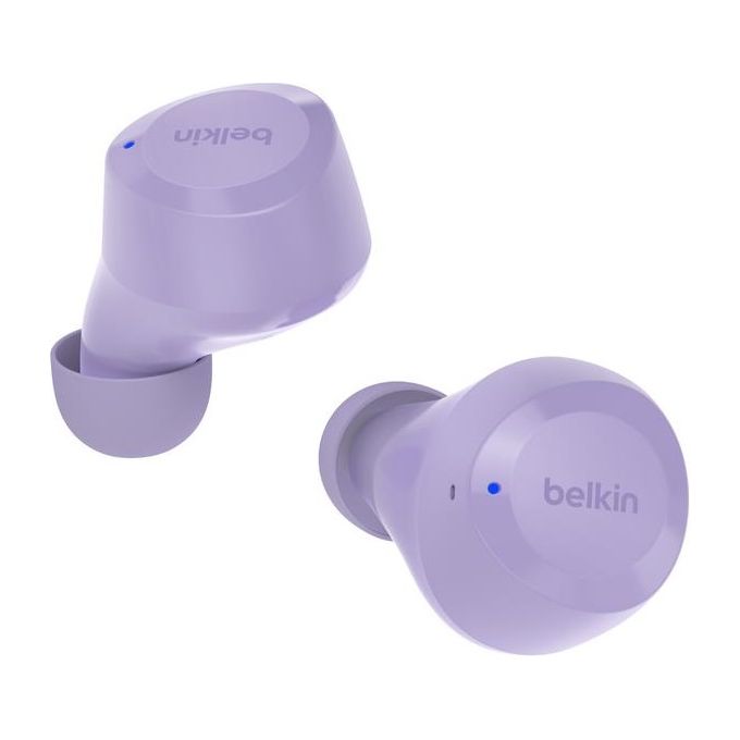 Belkin AUC009BTLV SoundForm Bolt Auricolari True Wireless con Bluetooth 5.2 Fino a 28 Ore di Batteria e Resistenza IPX4 colore Lavanda Belkin AUC009BTLV SoundForm Bolt Auricolari True Wireless con Bluetooth 5.2 Fino a 28 Ore di Batteria e Resistenza IPX4 colore Lavanda