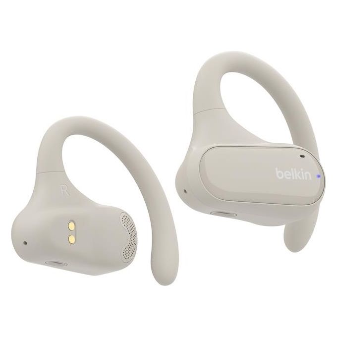 Belkin AUC013CTSA SoundForm ClearFit Auricolari Wireless Open-Ear con Bluetooth 5.3 Resistenza all'Acqua IPX5 8 Ore di Autonomia Ricarica Rapida USB-C colore Sabbia Belkin AUC013CTSA SoundForm ClearFit Auricolari Wireless Open-Ear con Bluetooth 5.3 Resistenza all'Acqua IPX5 8 Ore di Autonomia Ricarica Rapida USB-C colore Sabbia