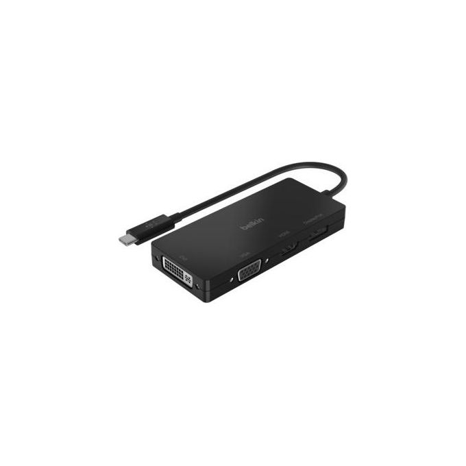 Belkin AVC003BTBK Adattatore Video USB-C 4 Porte HDMI VGA DVI-I DisplayPort Risoluzione 4K 3840x2160 Pixel colore Nero Belkin AVC003BTBK Adattatore Video USB-C 4 Porte HDMI VGA DVI-I DisplayPort Risoluzione 4K 3840x2160 Pixel colore Nero