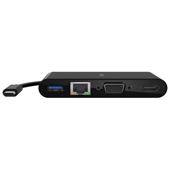Belkin AVC005BTBK Adattatore USB-C HDMI VGA USB-A GBE 4K Plug-and-Play colore Nero