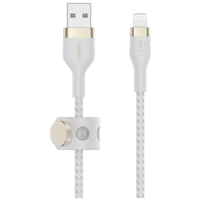 Belkin BoostCharge Cavo Flex Lightning-Usb-A 3mt Bianco Belkin BoostCharge Cavo Flex Lightning-Usb-A 3mt Bianco