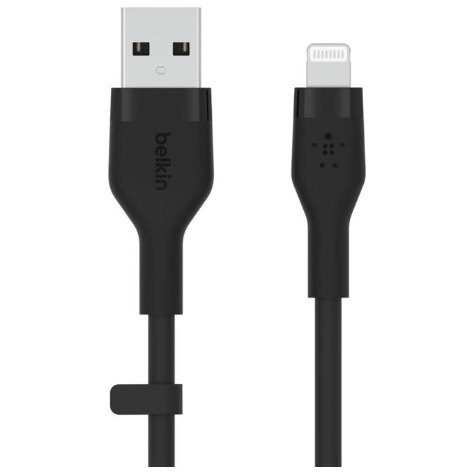 Belkin CAA008 BoostCharge Flex Cavo USB-A Lightning in Silicone 1m Certificato MFi colore Nero