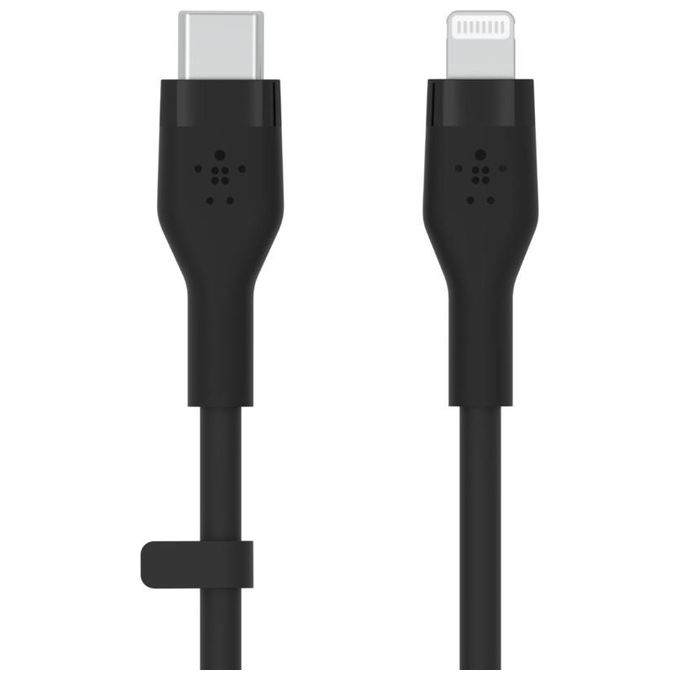 Belkin CAA009BT2MBK Cavo USB C a Lightning 2 m Silicone Morbido e Resistente 25 Volte Piu' Durevole dei Cavi Standard Ricarica Rapida 20W MFi Certificato colore Nero