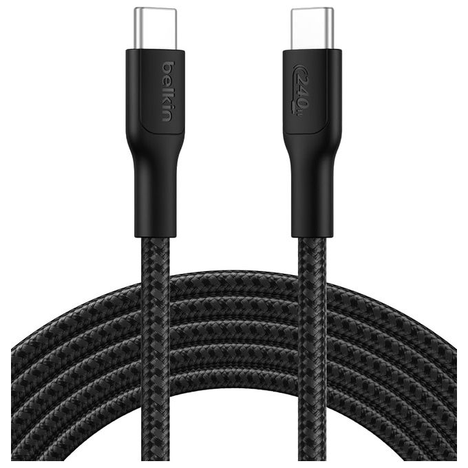 Belkin CAB025HQ3MBK Cavo da USB-C a USB-C 240 W 3 m colore Nero
