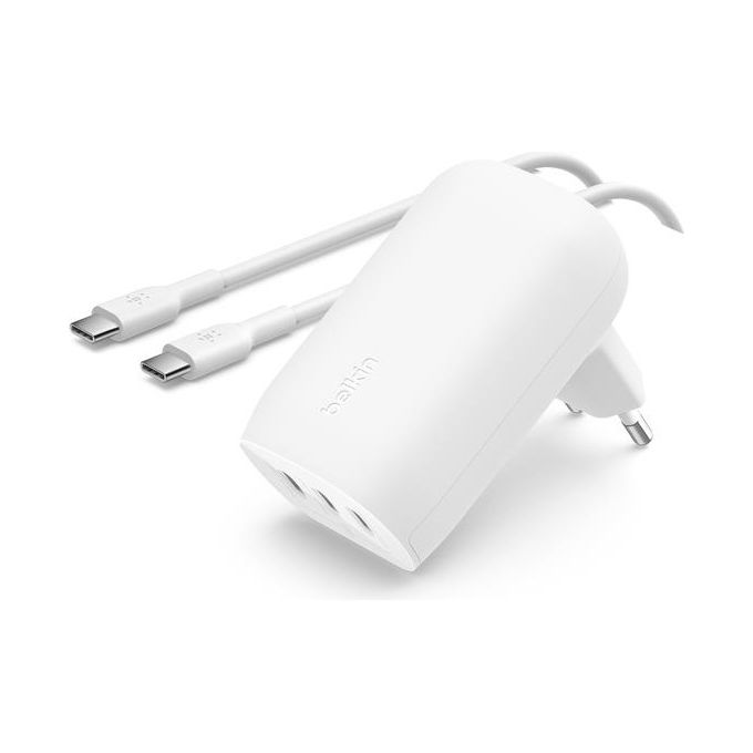 Belkin - Caricabatteria Boostcharge Da Parete 3 Usb +cavo-bianco