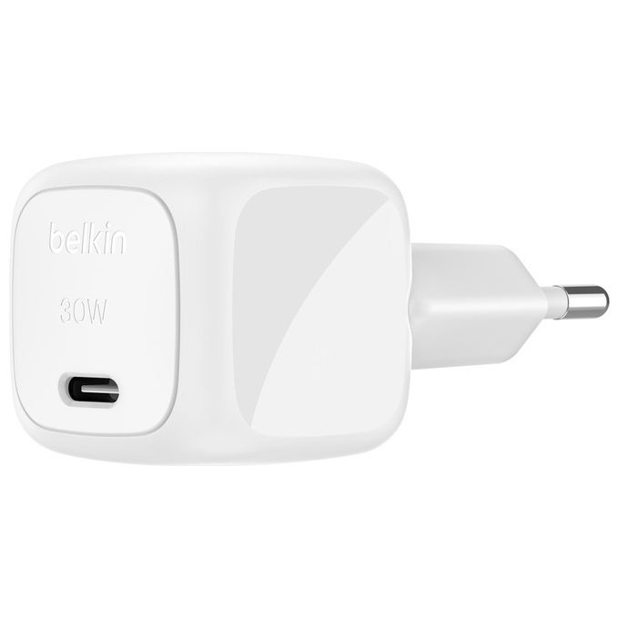 Belkin - Caricabatteria Da Parete Usb-c Compatto Da 30 W-bianco