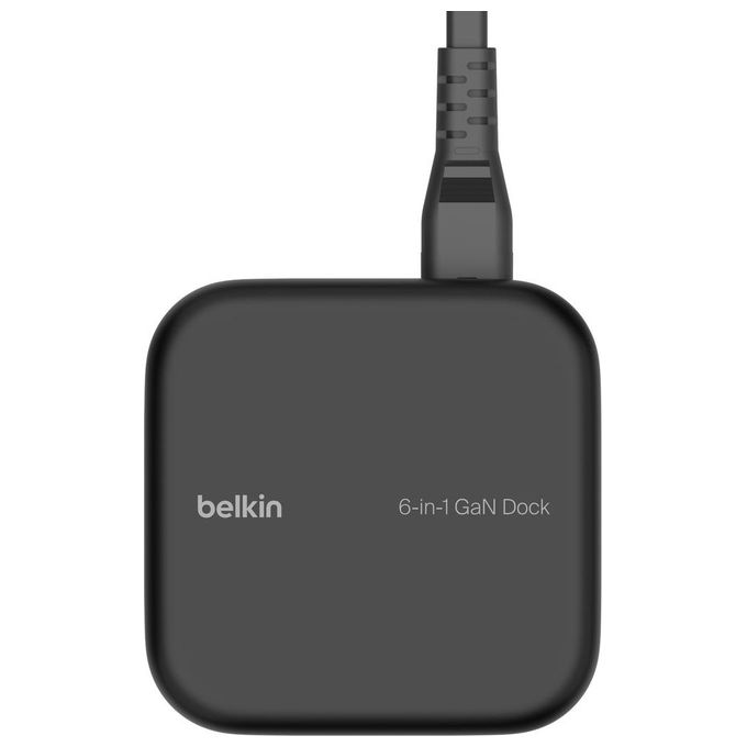 Belkin - Caricatore Da Rete Usb-c 6in1 Core Gan Dock-nero