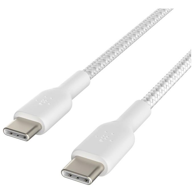 Belkin - Cavo Intrecciato Da Usb-c A Usb-c 2.0 1m-bianco Belkin - Cavo Intrecciato Da Usb-c A Usb-c 2.0 1m-bianco