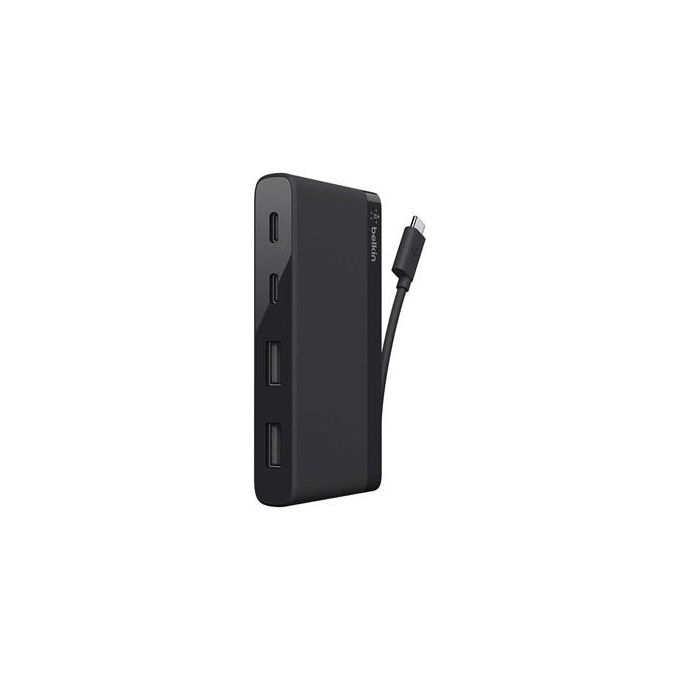 Belkin F4U090BTBLK Hub USB-C 3.0 4 Porte 2 USB-A 2 USB-C Velocita' 5 Gbps colore Nero Belkin F4U090BTBLK Hub USB-C 3.0 4 Porte 2 USB-A 2 USB-C Velocita' 5 Gbps colore Nero