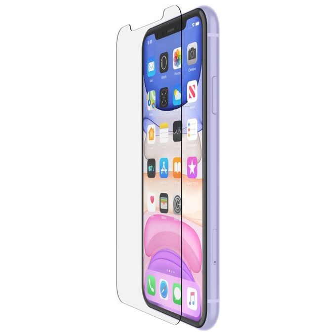 Belkin F8W942ZZ-AM SCREENFORCE InvisiGlass Ultra Pellicola Proteggischermo in Vetro Temperato 9H Antibatterica per iPhone 11 e XR colore Trasparente Belkin F8W942ZZ-AM SCREENFORCE InvisiGlass Ultra Pellicola Proteggischermo in Vetro Temperato 9H Antibatterica per iPhone 11 e XR colore Trasparente