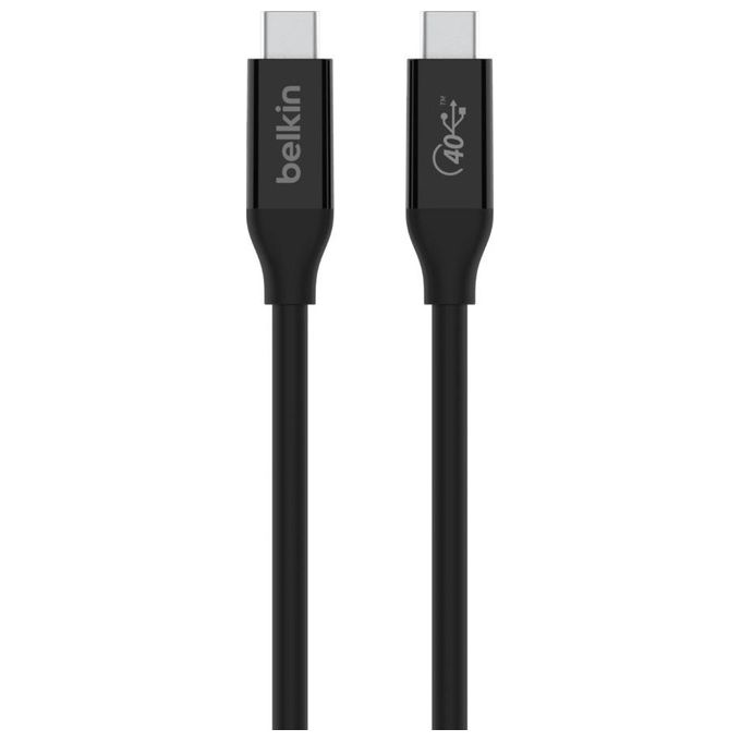 Belkin INZ001BT0.8MBK Cavo USB4 USB C a USB C 40 Gbit-s 100 W colore Nero Belkin INZ001BT0.8MBK Cavo USB4 USB C a USB C 40 Gbit-s 100 W colore Nero