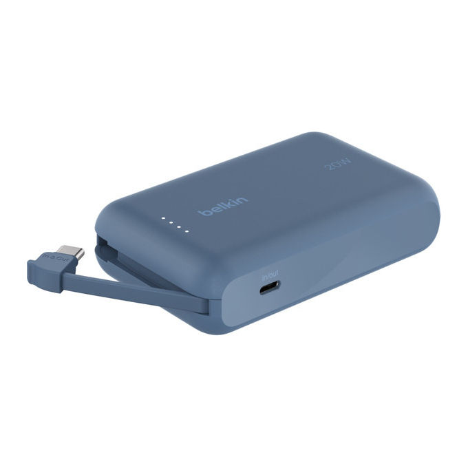 Belkin - Powerbank 10k Con Cavo Integrato-blu