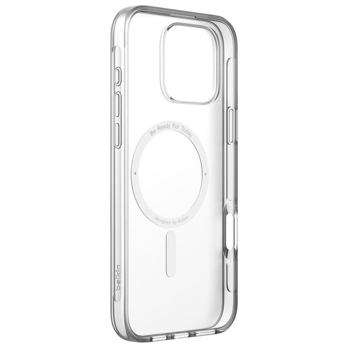 Belkin SheerForce custodia per iPhone 16 Pro, compatibile MagSafe, protezione cadute 2 m, trasparente