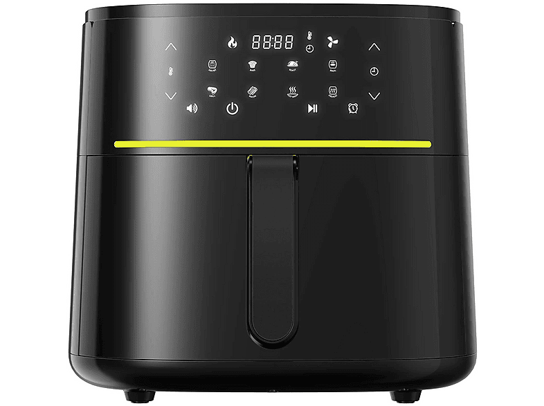 BERGNER Friggitrice 6L Xtra FRIGGITRICE AD ARIA, capacità 6 l, Max potenza 1500 W, Nero