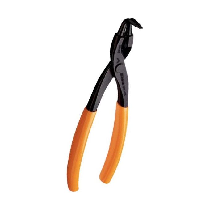 BETA 010340021 Pinza per Anelli Interni Becchi Piegati a 90° Lunghezza 210 mm Acciaio per Molle al Silicio Rivestite in PVC colore Nero