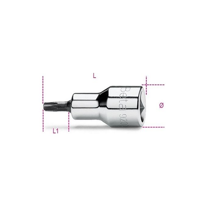Beta 9200521 920TX Chiave Bussola Torx T25 attacco 1-2'' acciaio cromo vanadio finitura cromata Beta 9200521 920TX Chiave Bussola Torx T25 attacco 1-2'' acciaio cromo vanadio finitura cromata