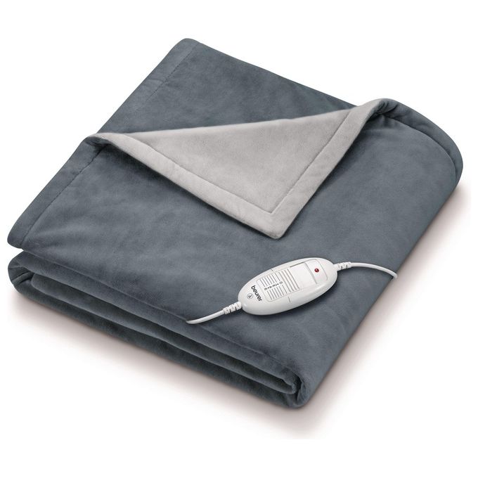 Beurer 42106 HD 75 Coperta Elettrica 100W 6 Livelli di Temperatura Spegnimento Automatico Lavabile Tessuto Felpato colore Grigio Scuro Beurer 42106 HD 75 Coperta Elettrica 100W 6 Livelli di Temperatura Spegnimento Automatico Lavabile Tessuto Felpato colore Grigio Scuro