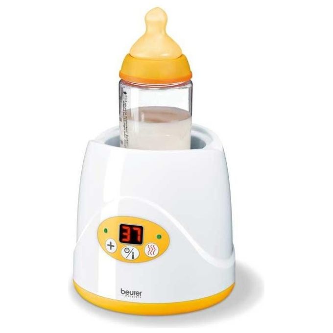 Beurer 95402 Scaldapappe e Scaldabiberon 2 in 1 con Display LED Spegnimento Automatico colore Bianco Giallo
