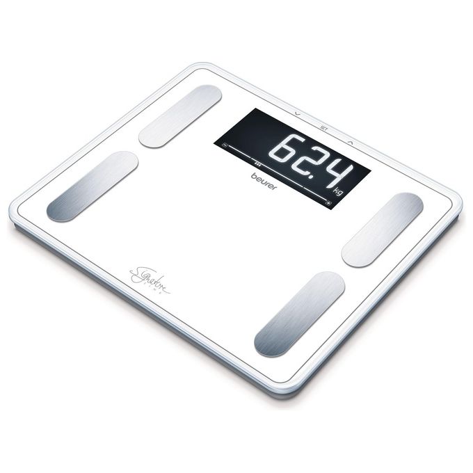 Beurer BF410 Signature Line Bilancia Pesapersone Diagnostica XXL 200 Kg 10 utenti BMI Massa Grassa colore Bianco Beurer BF410 Signature Line Bilancia Pesapersone Diagnostica XXL 200 Kg 10 utenti BMI Massa Grassa colore Bianco