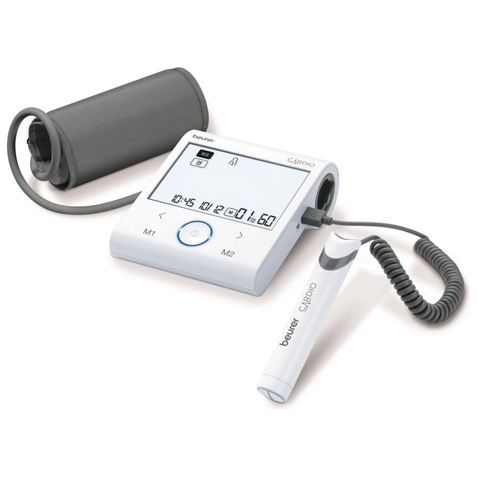 BEURER BM 96 Cardio Misuratore di Pressione da Braccio con Elettrocardiogramma, Rileva Fibrillazione Atriale e Aritmie, Bluetooth App