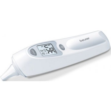 BEURER FT 58 Termometro Auricolare a Infrarossi, Misura Temperatura Corporea, Ambientale e di Superfici, con Allarme Febbre