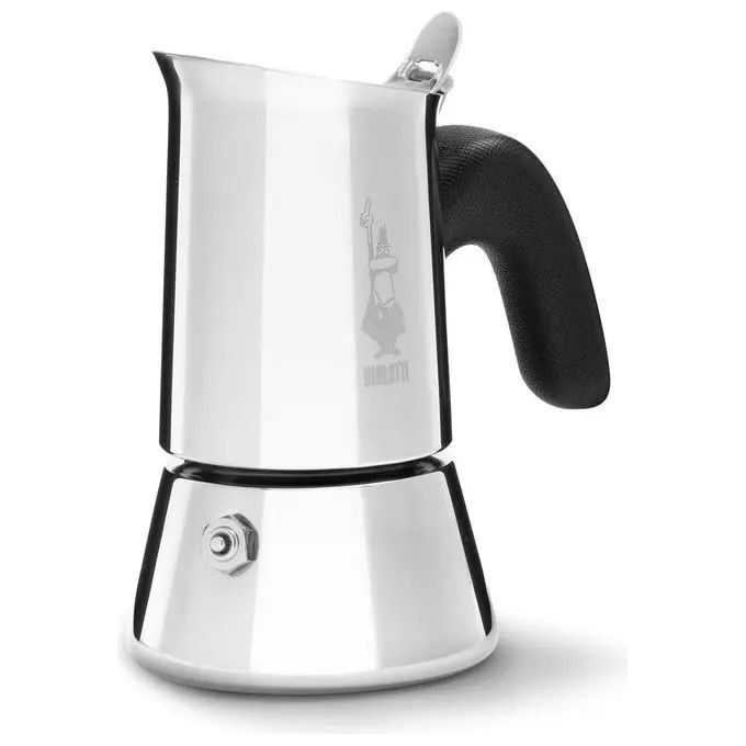 Bialetti 0007264-CN New Venus Caffettiera Moka per Induzione 4 Tazze Acciaio Inox 18-10 colore Argento