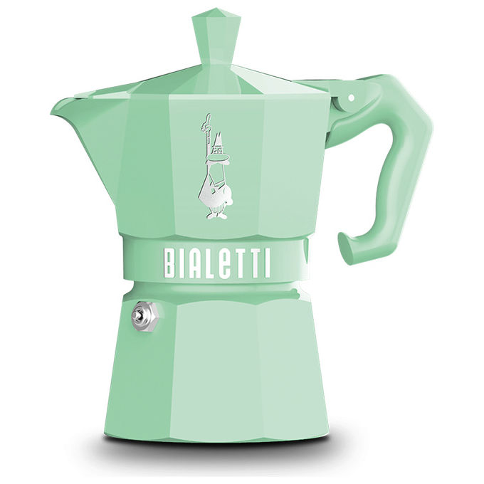 Bialetti 0009057 Moka Exclusive Cafettiera 3 Tazze in Alluminio con Guarnizione in Silicone e Rivestimento Interno Protettivo colore Verde Pastello Bialetti 0009057 Moka Exclusive Cafettiera 3 Tazze in Alluminio con Guarnizione in Silicone e Rivestimento Interno Protettivo colore Verde Pastello