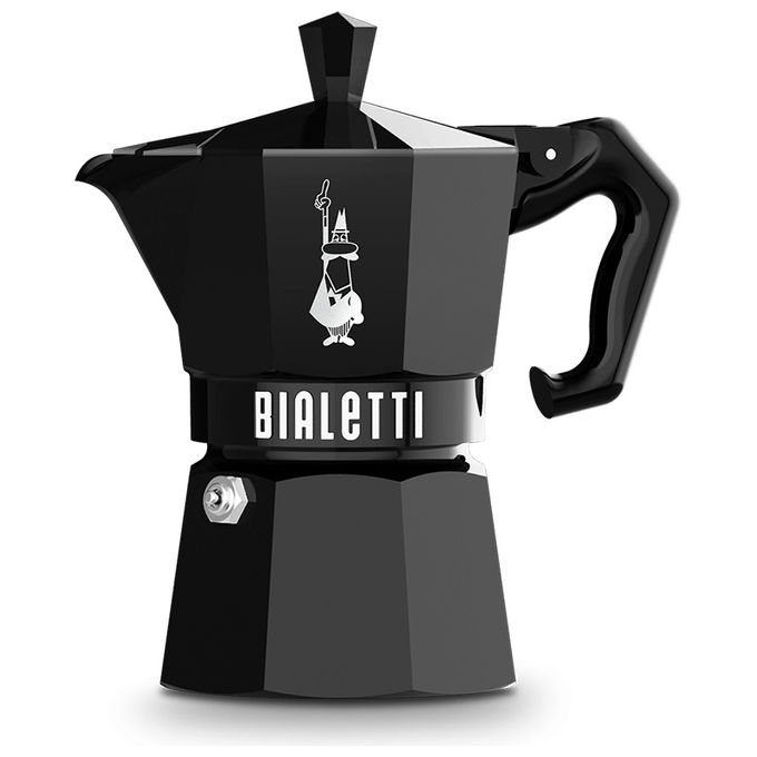 Bialetti 8006363040471 Moka Exclusive Caffettiera 3 tazze in alluminio con guarnizione in silicone colore Nero Bialetti 8006363040471 Moka Exclusive Caffettiera 3 tazze in alluminio con guarnizione in silicone colore Nero