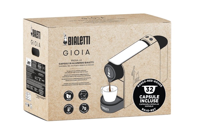 Bialetti Macchina automatica Bundle Gioia Nero+32 Caps