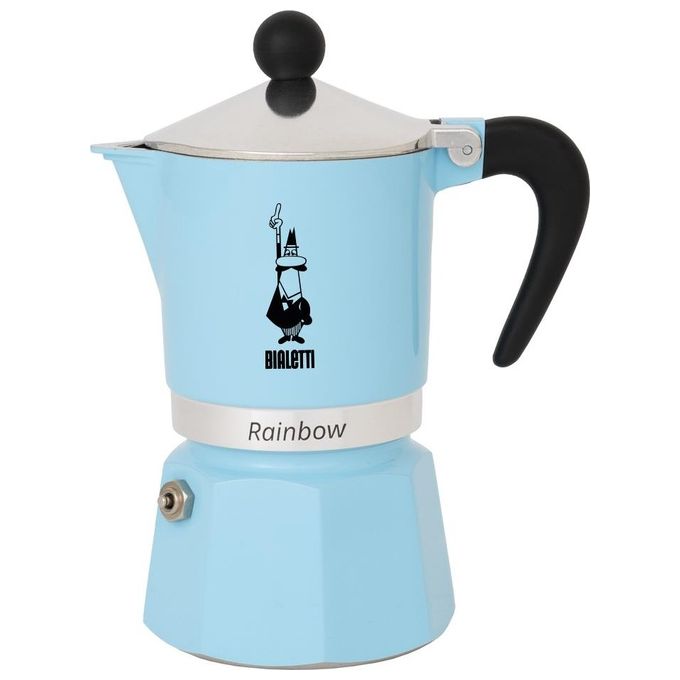 Bialetti Rainbow Moka 6 Tazze Azzurra
