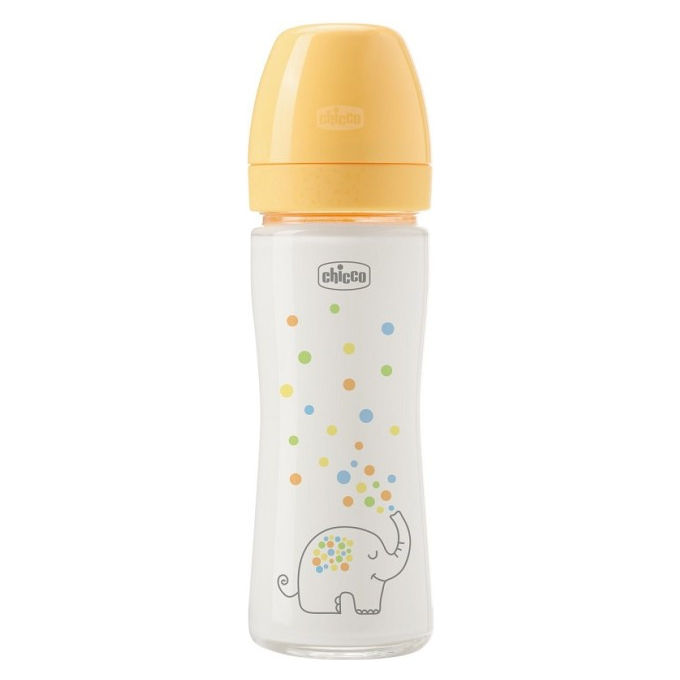 Biberon vetro (240ml) flusso lento (0-3m) PERFECT EASY Giallo 00020252300000
