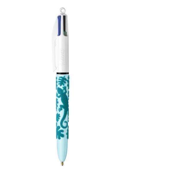 Bic 4 Colori Velours Penna a Sfera Retrattile - Punta Media 10 mm - Inchiostro a Base di Olio - Design Jungle Bic 4 Colori Velours Penna a Sfera Retrattile - Punta Media 10 mm - Inchiostro a Base di Olio - Design Jungle
