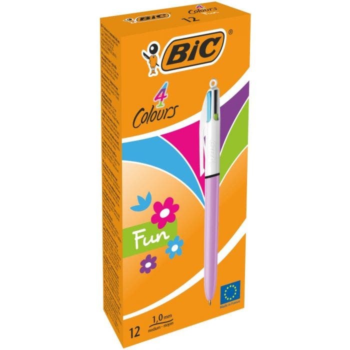 BIC 503815 penna a sfera Verde Rosa Porpora Turchese Penna a sfera retrattile a clip 12 pz BIC 503815 penna a sfera Verde Rosa Porpora Turchese Penna a sfera retrattile a clip 12 pz