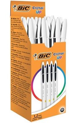 BIC Cristal Up Nero Penna a sfera Medio / 1 pezzo BIC Cristal Up Nero Penna a sfera Medio / 1 pezzo