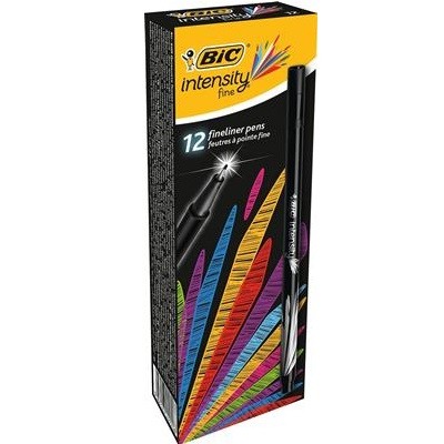 BIC fineliner Intensity marcatore Fine Nero 12 pz BIC fineliner Intensity marcatore Fine Nero 12 pz