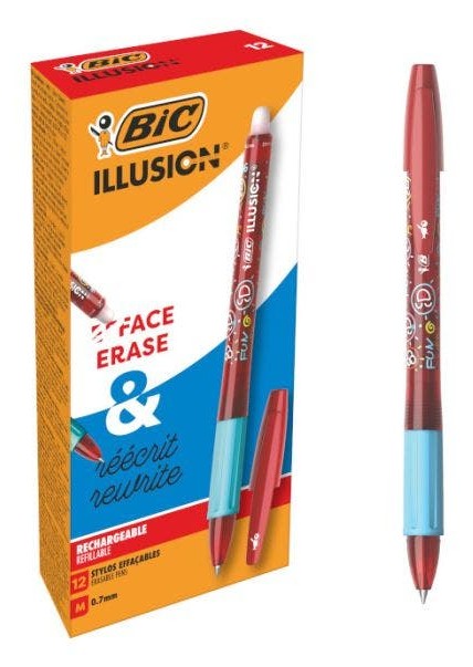 BIC Illusion Rosso Penna a sfera Medio 1 pz BIC Illusion Rosso Penna a sfera Medio 1 pz