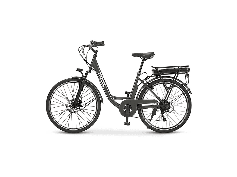 Bicicletta Elettrica Citibike NILOX J5 PRO DIsc Brake, Grey, ruote da 26",velocità max 25 Km/h, motore 250W, autonomia fino a 60Km, batteria 10000mAh
