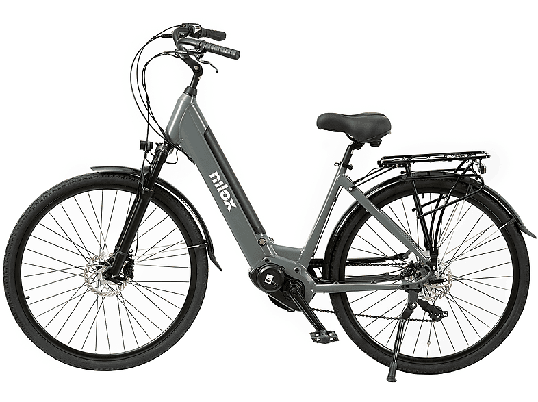 Bicicletta Elettrica Citibike NILOX K1 MID - Taglia 44/S grigio, ruote da 28",velocità max 25 Km/h, motore 250W, autonomia fino a 80Km, batteria 13000mAh