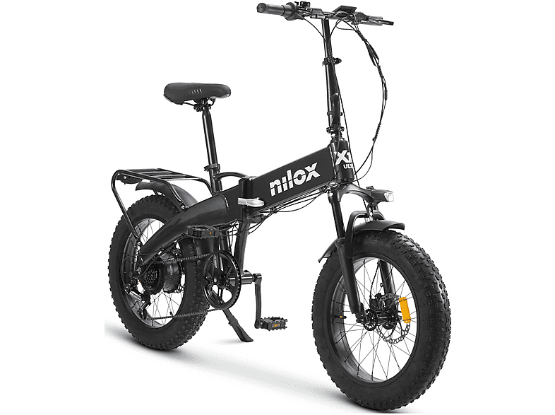 Bicicletta Elettrica da trekking Fat Bike Pieghevole NILOX X10 Ultra nero, ruote 20",velocità max 25 Km/h, motore 250W, autonomia fino a 90Km, batteria 13000mAh