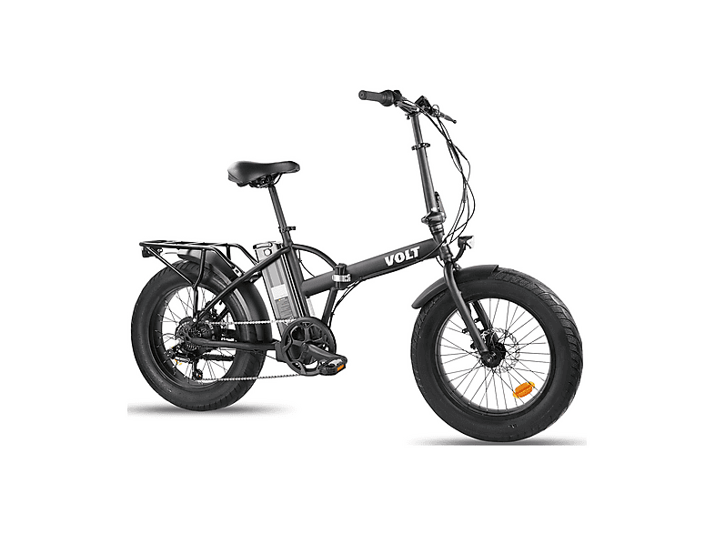 Bicicletta Elettrica da trekking Fat Bike Pieghevole VOLT ALPHA EASY, ruote 20",velocità max 25 Km/h, motore 250W, autonomia fino a 50Km, batteria 10400mAh, black