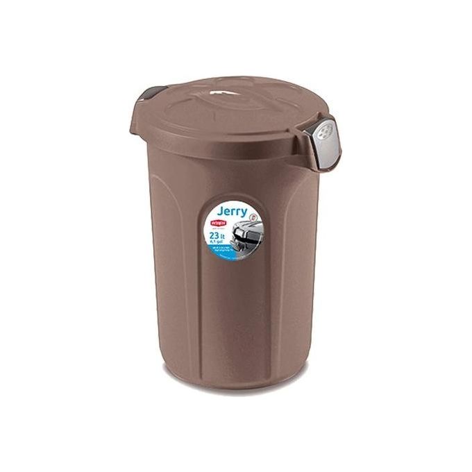 Bidoncino (23Lt) coperchio a clip JERRY Tortora 70325