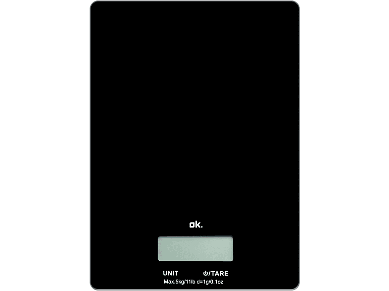 Bilancia da Cucina elettronica OK OKS 3220 con schermo LCD, max 5kg, nera