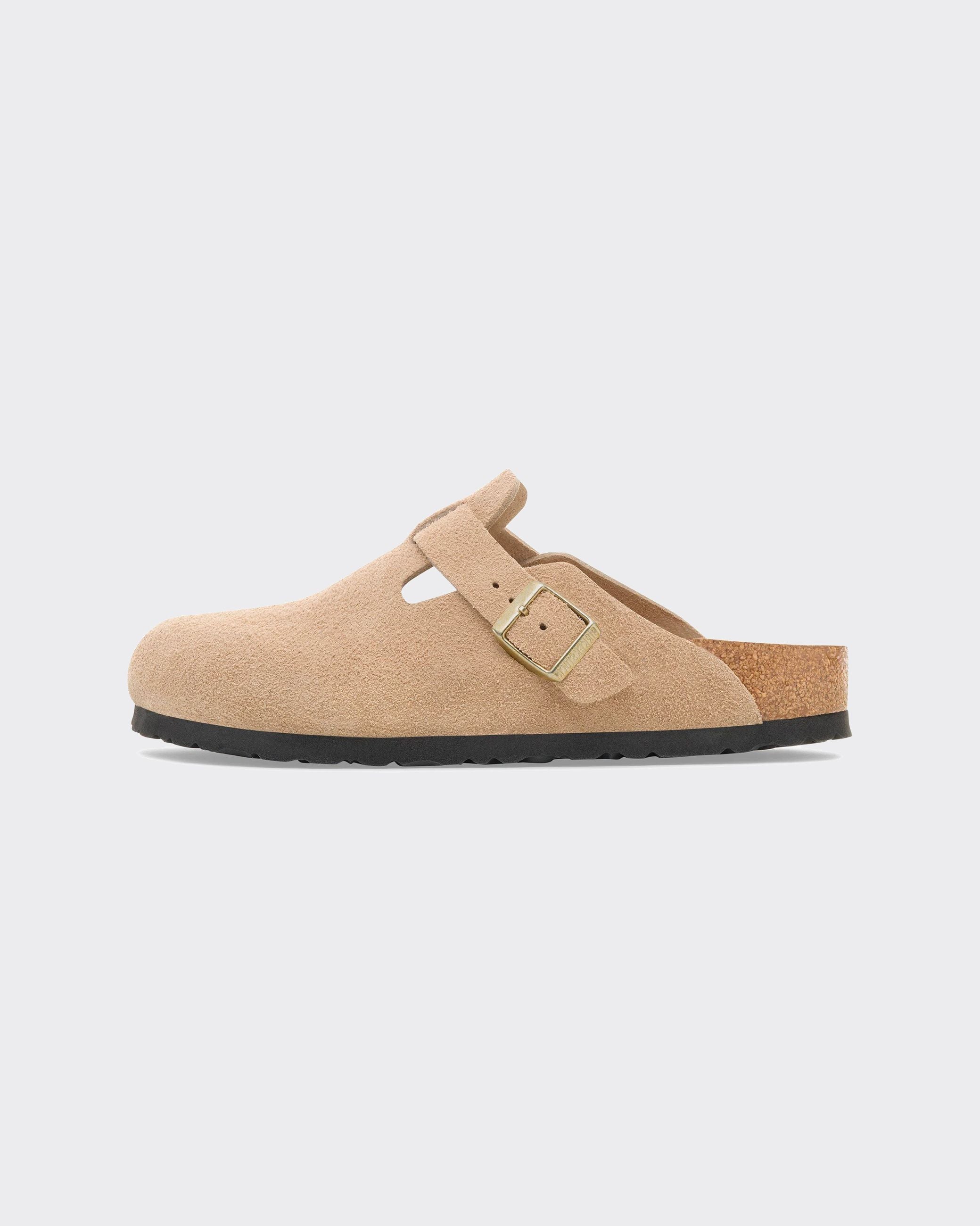 Birkenstock Ciabatta Boston Suede Leather Sandcastle