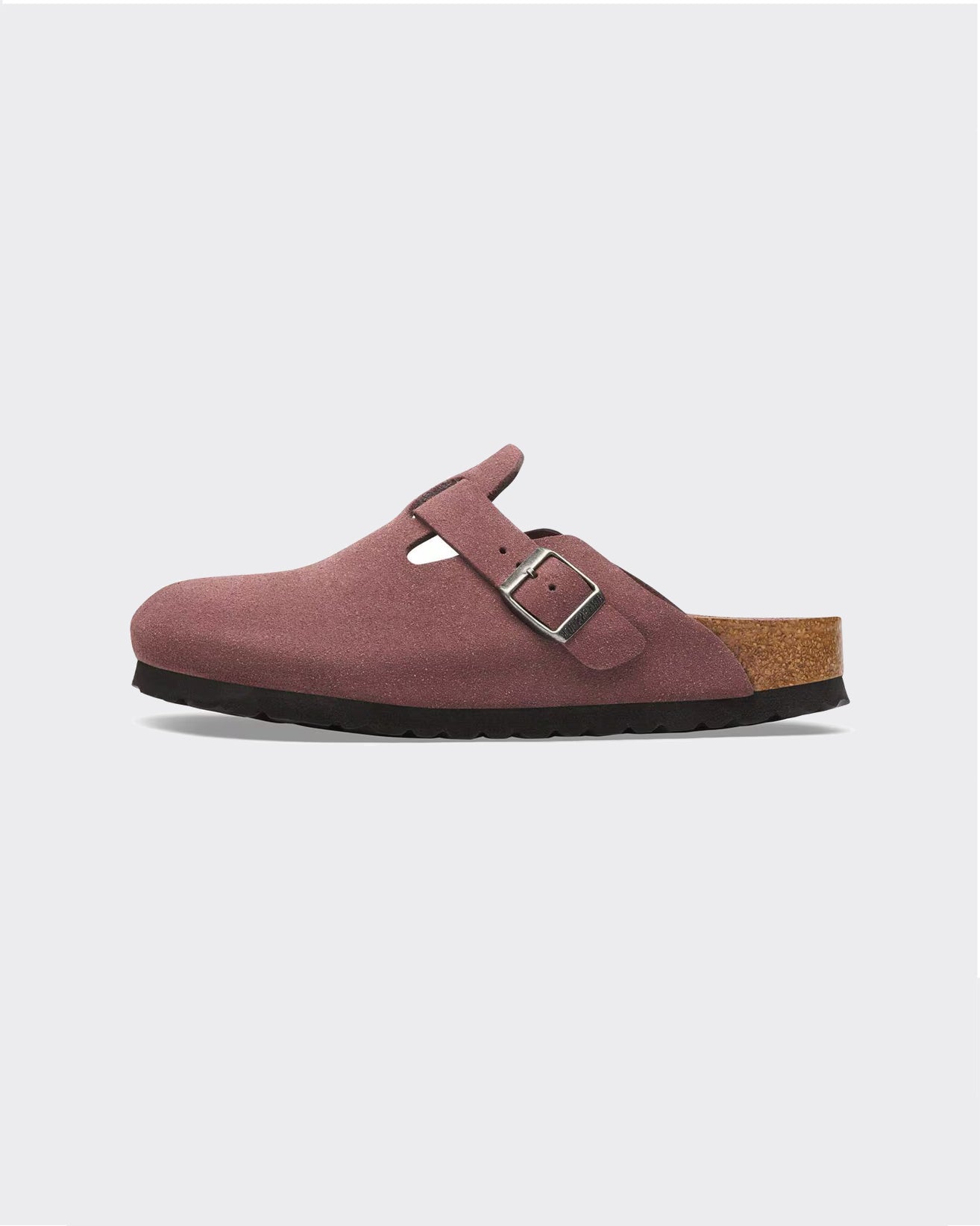 Birkenstock Ciabatta Boston Suede Softbed Tonal Pepper