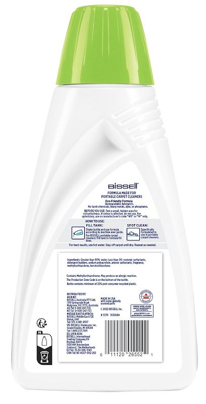 Bissell Pet Natural Spot & Stain Portable Carpet Cleaning Solution 3370