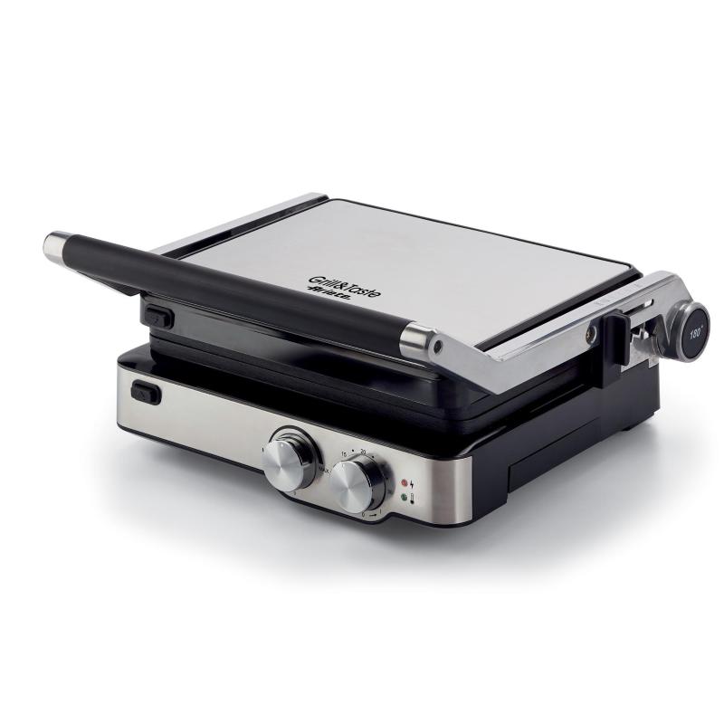 BISTECCHIERA ARIETE GRILL AND TASTE, Potenza 2000 W, altezza regolabile, Contenitore olio antiaderente, Piastre asportabili, METAL BISTECCHIERA ARIETE GRILL AND TASTE, Potenza 2000 W, altezza regolabile, Contenitore olio antiaderente, Piastre asportabili, METAL