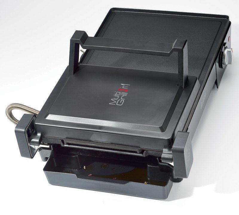 BISTECCHIERA ARIETE MULTIGRILL 3 IN 1, Potenza 2200 W, Contenitore olio antiaderente, NERO