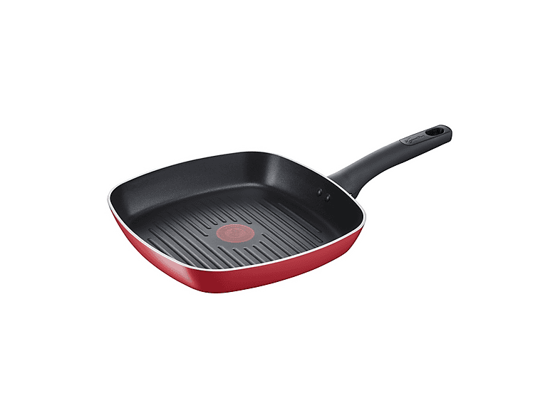 Bistecchiera compatibile con Induzione e Gas LAGOSTINA Cucina Mediterranea, 26x26 cm, Alluminio Rivestimento Titanium, Antiaderente, Nero Rosso